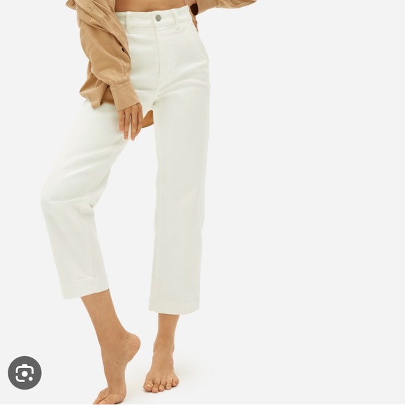 Everlane Pants - Everlane Straight Leg Crop in Bone